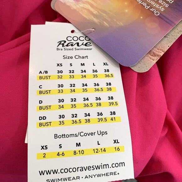 Coco Rave Women's One Piece Bra Sized Swimsuit NWT Size Medium - Picture 8 of 12